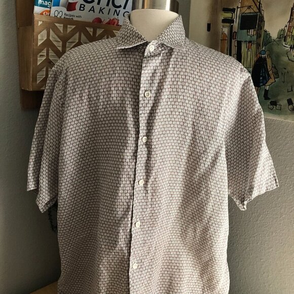 Tasso Elba 100% Linen Short Sleeve Shirt - Picture 1 of 7
